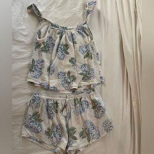 Piyama hydrangea pajama set